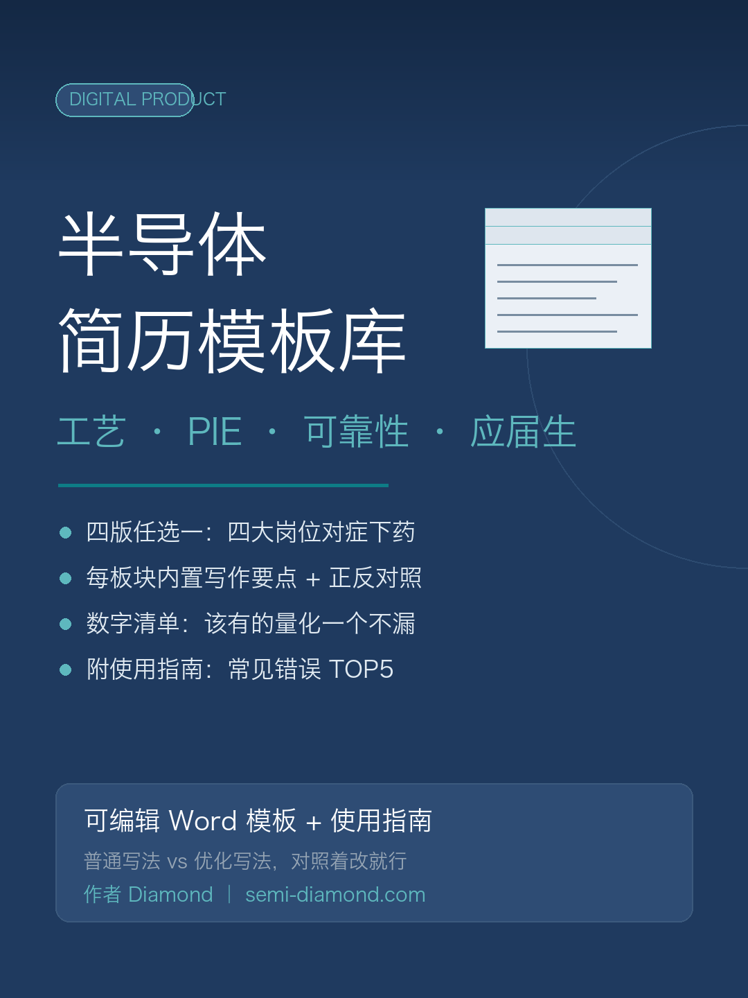 半导体简历模板库封面
